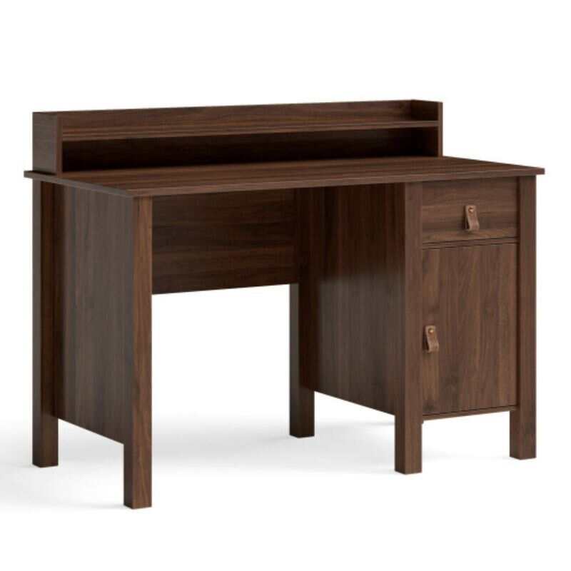 48 Inch Computer Desk Writing Workstation With Drawer And Hutch