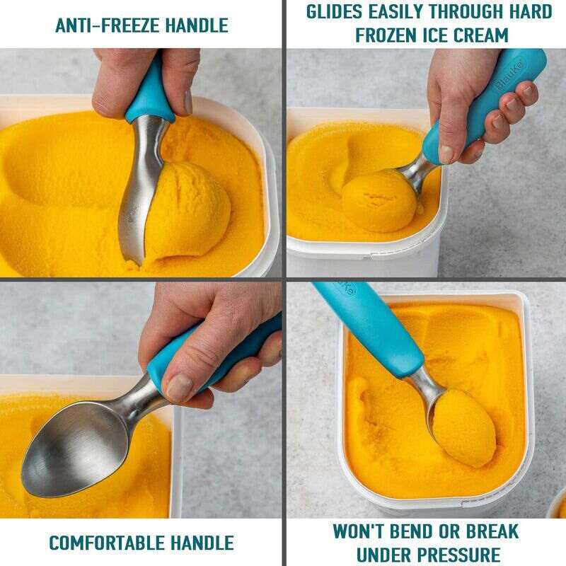 Professional Ice Cream Scoop Cookie Dough Scooper For Baking Mold Stainless  Steel With Trigger Anti Slip Rubber Grip Kitchen