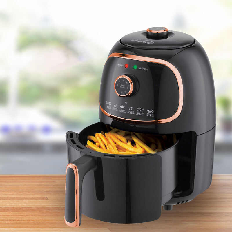Brentwood AF-202BK 2 Quart Small Electric Air Fryer Copper with