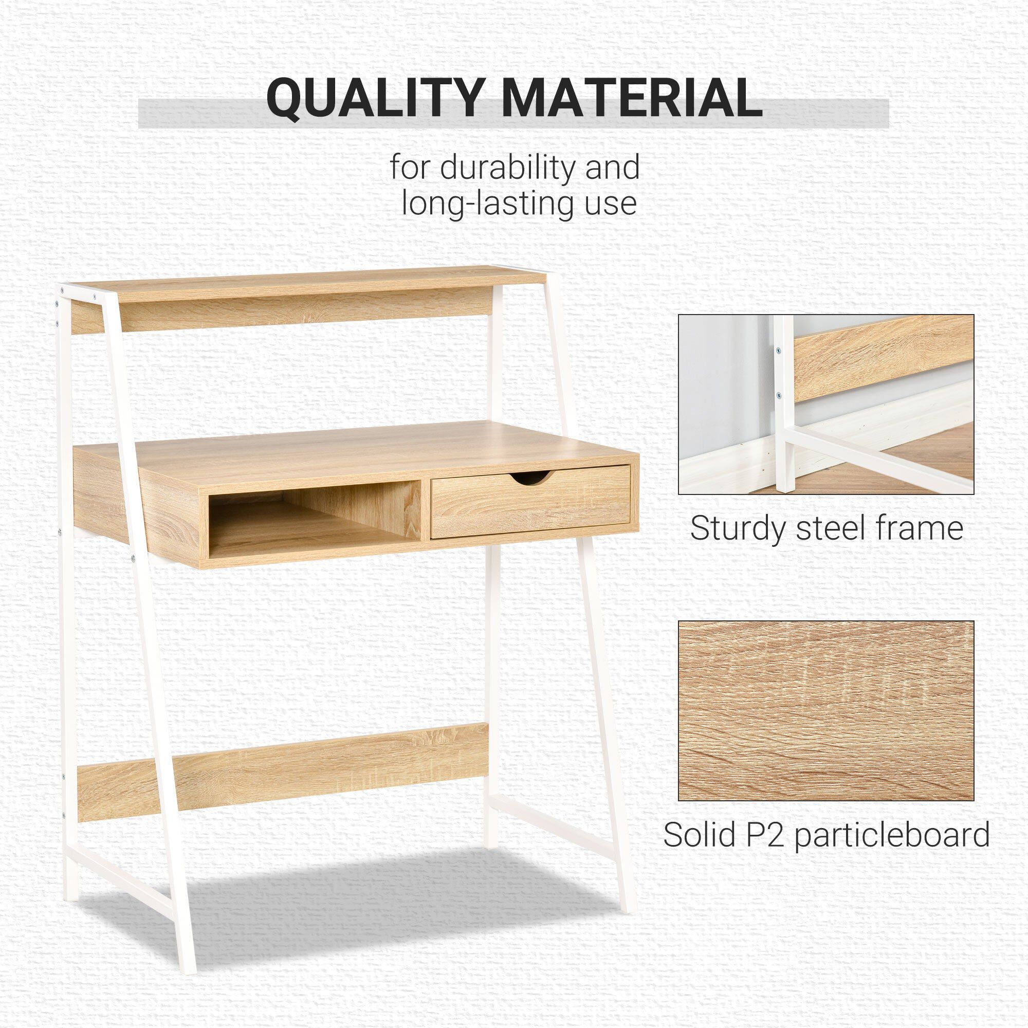 Computer Desk for Small Spaces Natural Mathis Home