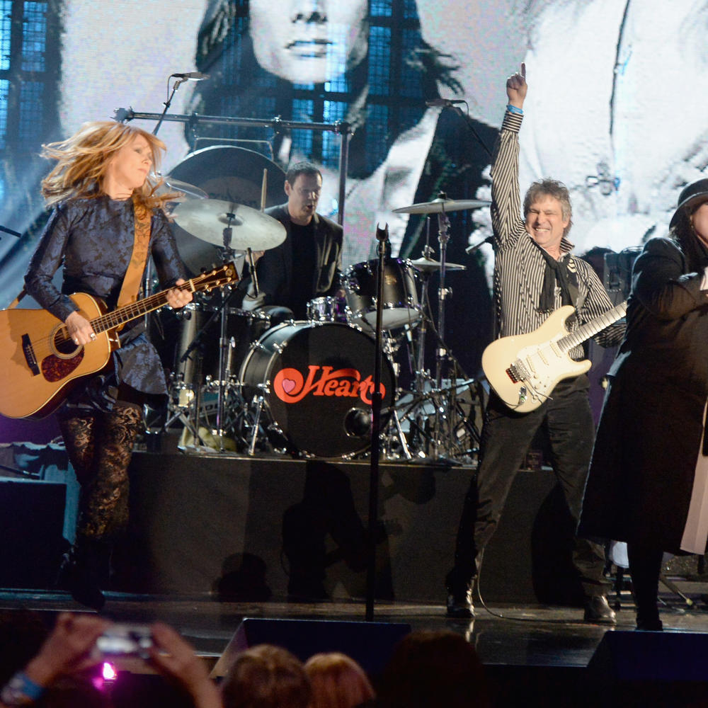 2013 Rock and Roll Hall of Fame Inductees Heart perform at the Induction Ceremony