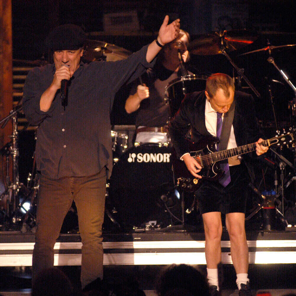 2004 Inductees ACDC Onstage at the Rock and Roll Hall of Fame Induction Ceremony