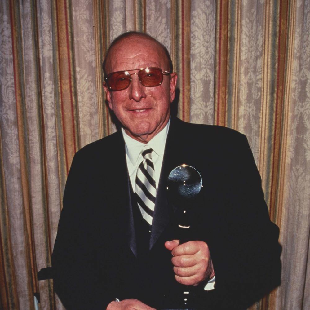 2000 Rock and Roll Hall of Fame Inductee Clive Davis with His Award