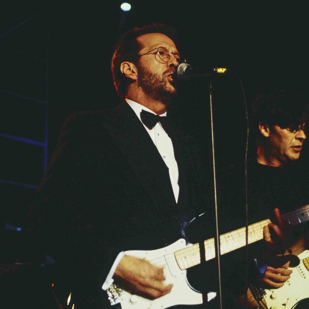 2000 Rock and Roll Hall of Fame Inductee Eric Clapton Playing Guitar
