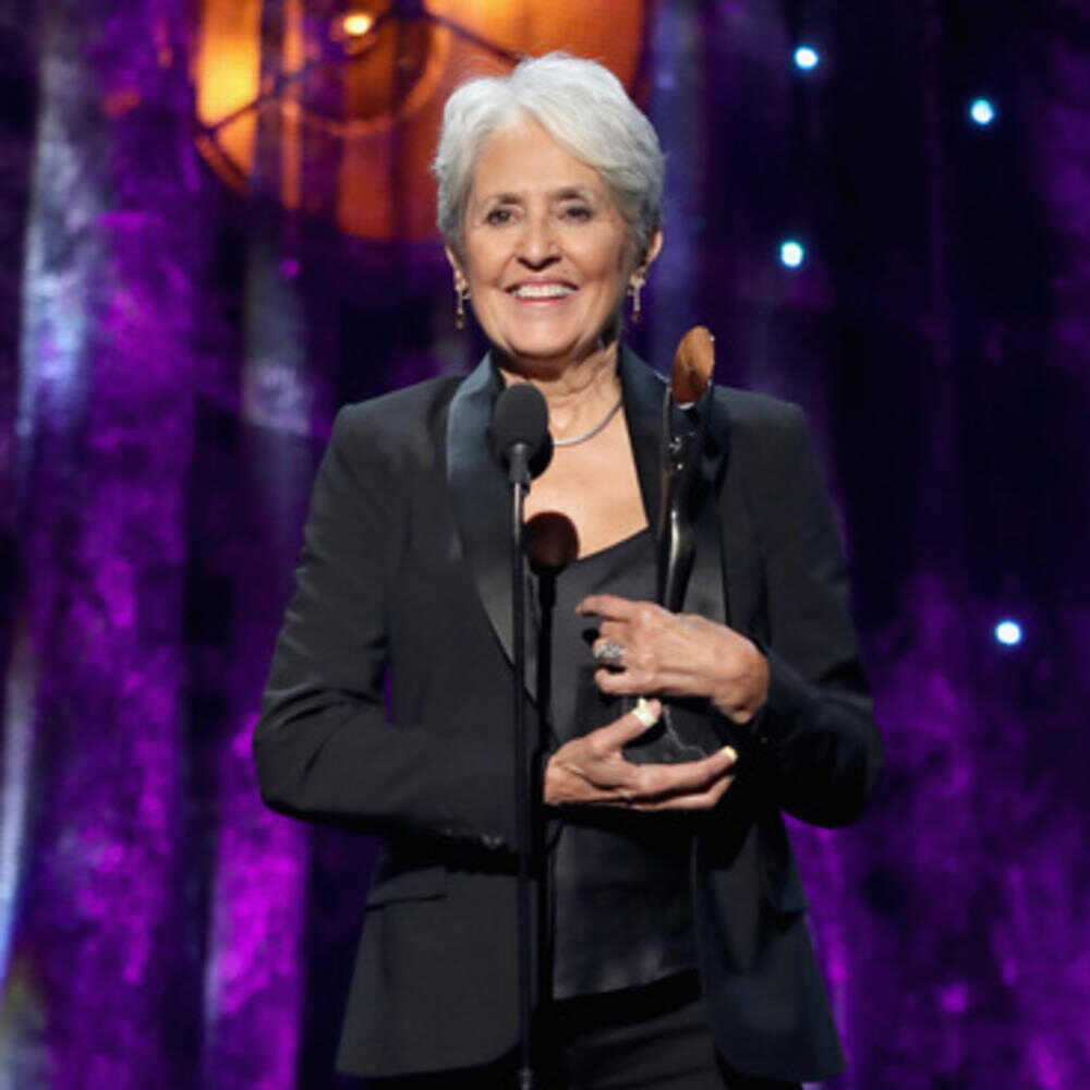 2017 Rock and Roll Hall of Fame Inductee Joan Baez Onstage at the Induction Ceremony