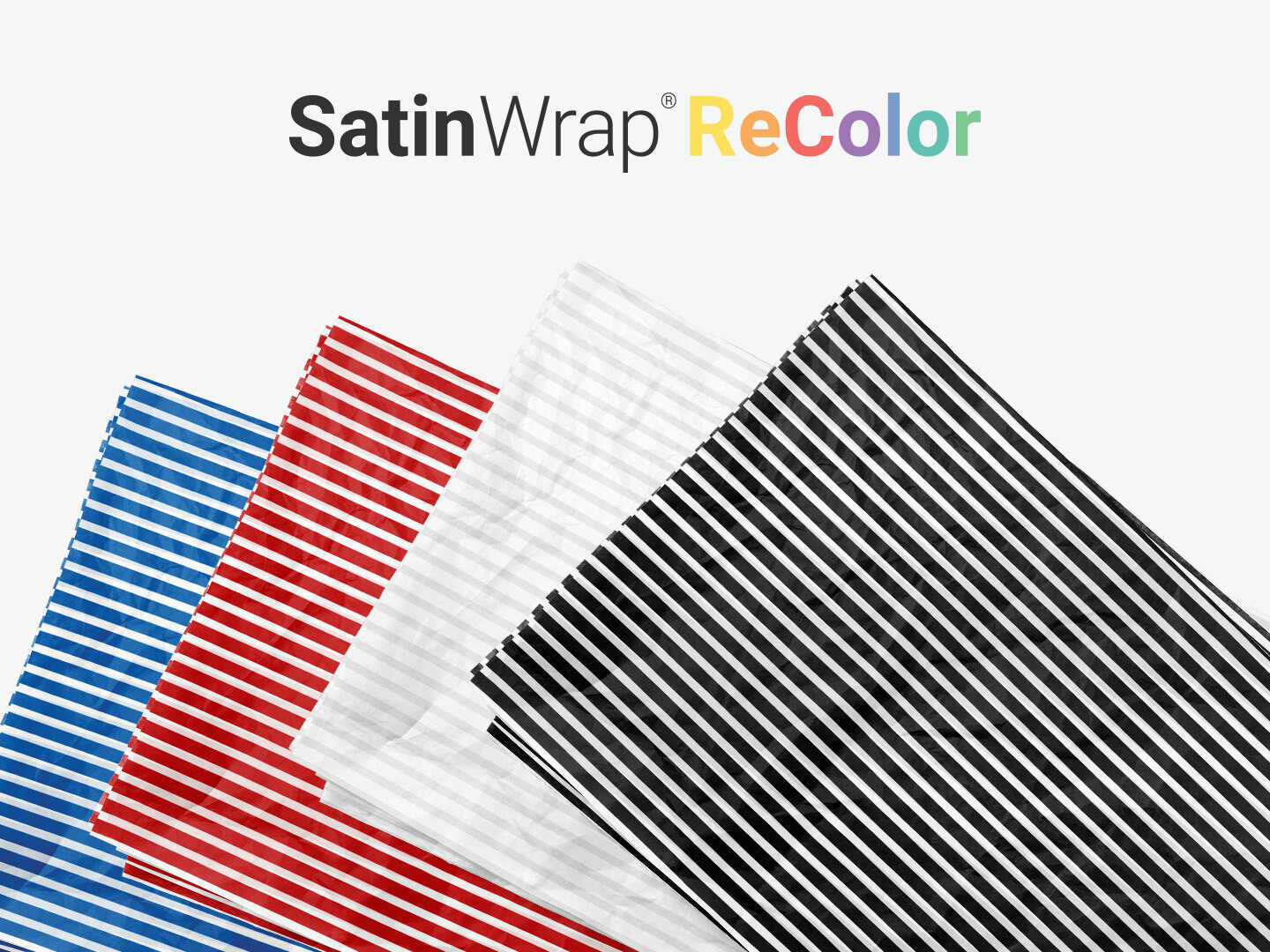 Tissue Paper - Satin Wrap Reams - Color - Box and Wrap