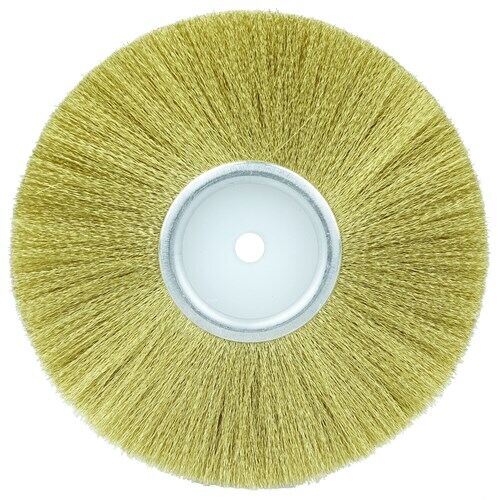 4 Plater's Crimped Wire Wheel, .004 Brass Fill, 1/4 Arbor Hole - 22061