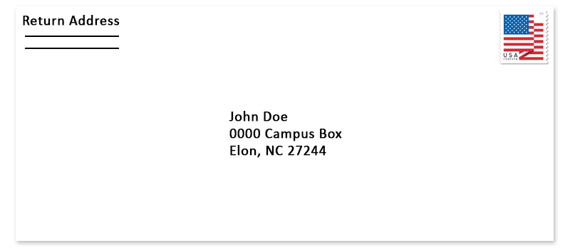 How To Address An Envelope/Package | Mail Services | Elon University