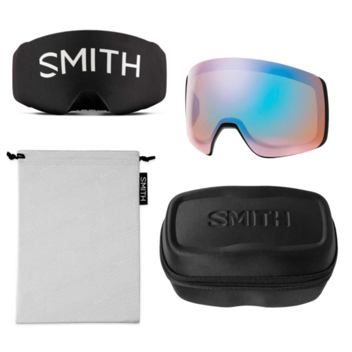 Smith 4D MAG XL Low Bridge Goggle + Sun Blue Mirror Lens | Christy Sports