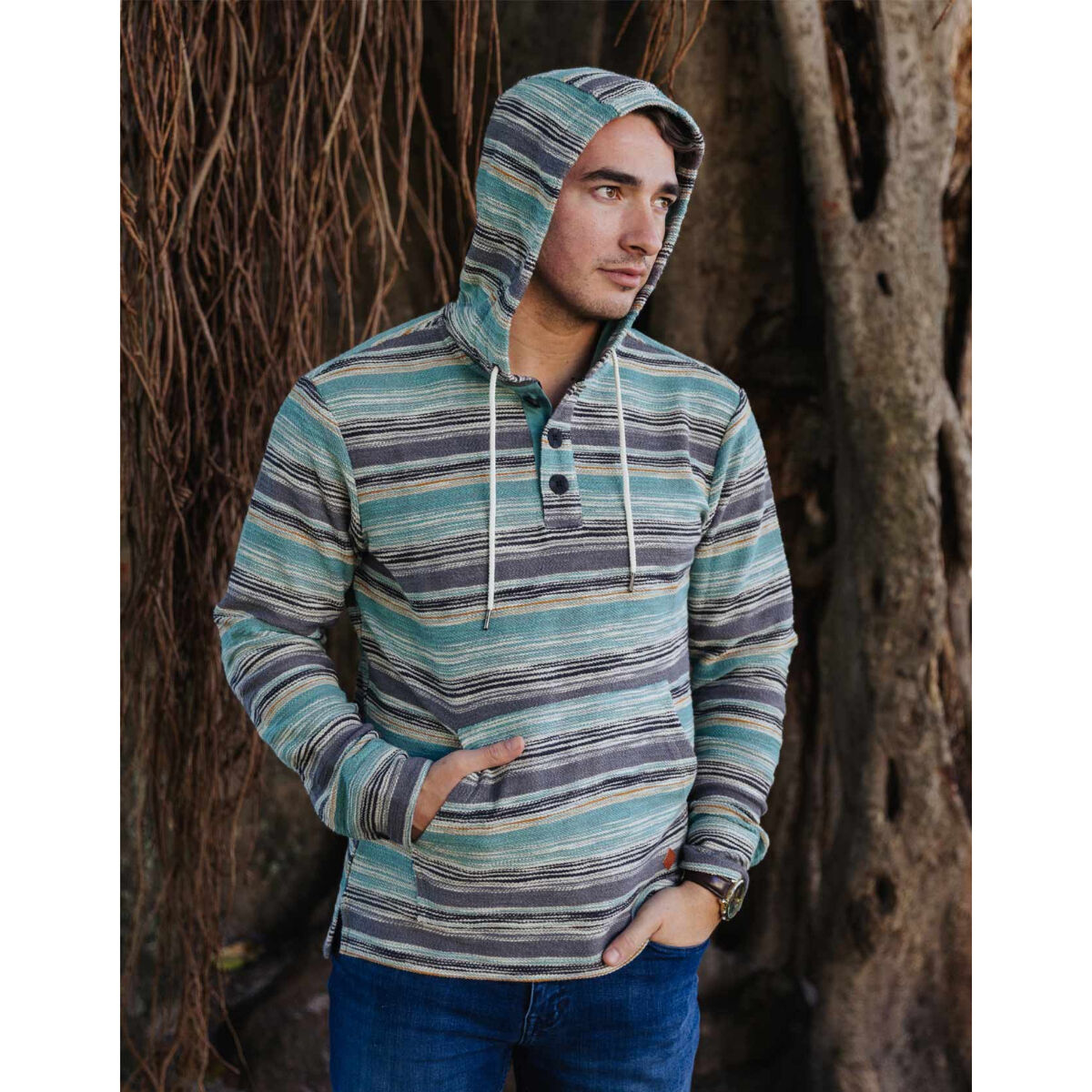 Baja Llama The Green Paamul Poncho Mens Christy Sports