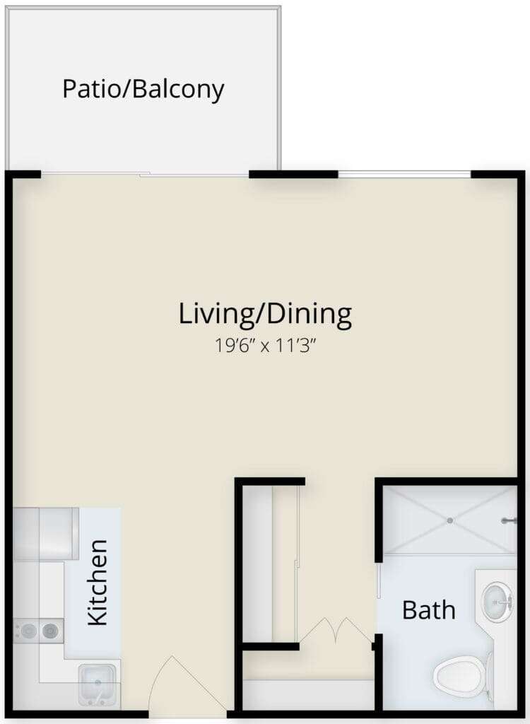 400 Sq Ft Studio Plans S01 | Studio | Modera Frisco Square