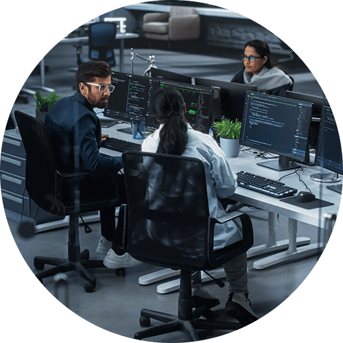 Security operations team at work