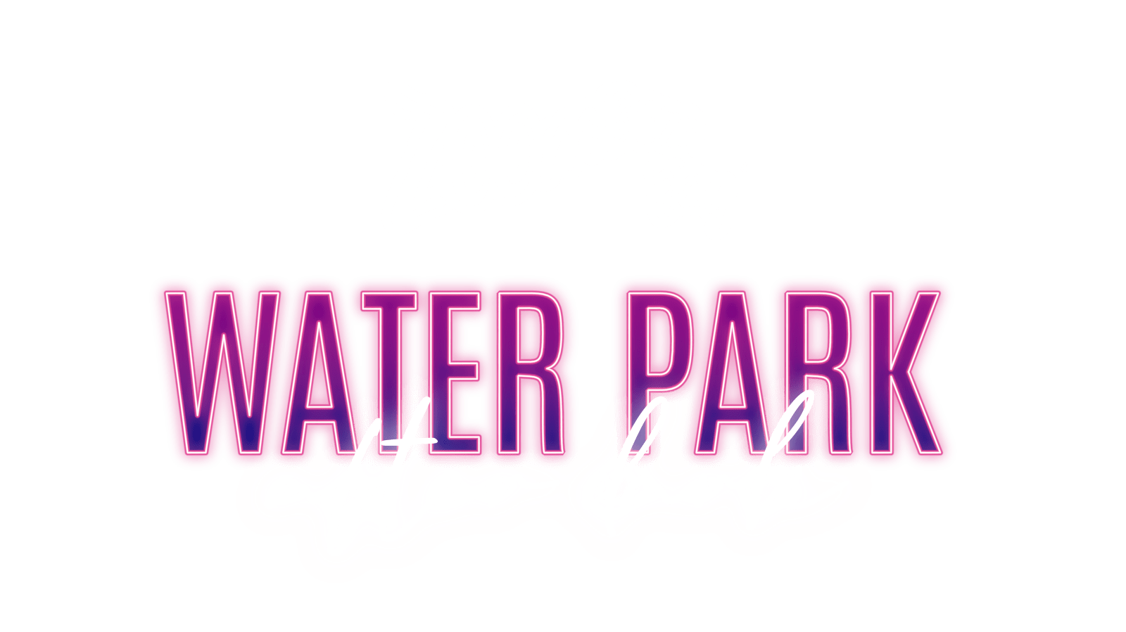 Waterpark Afterdark text, with Zoombezi Bay logo on top